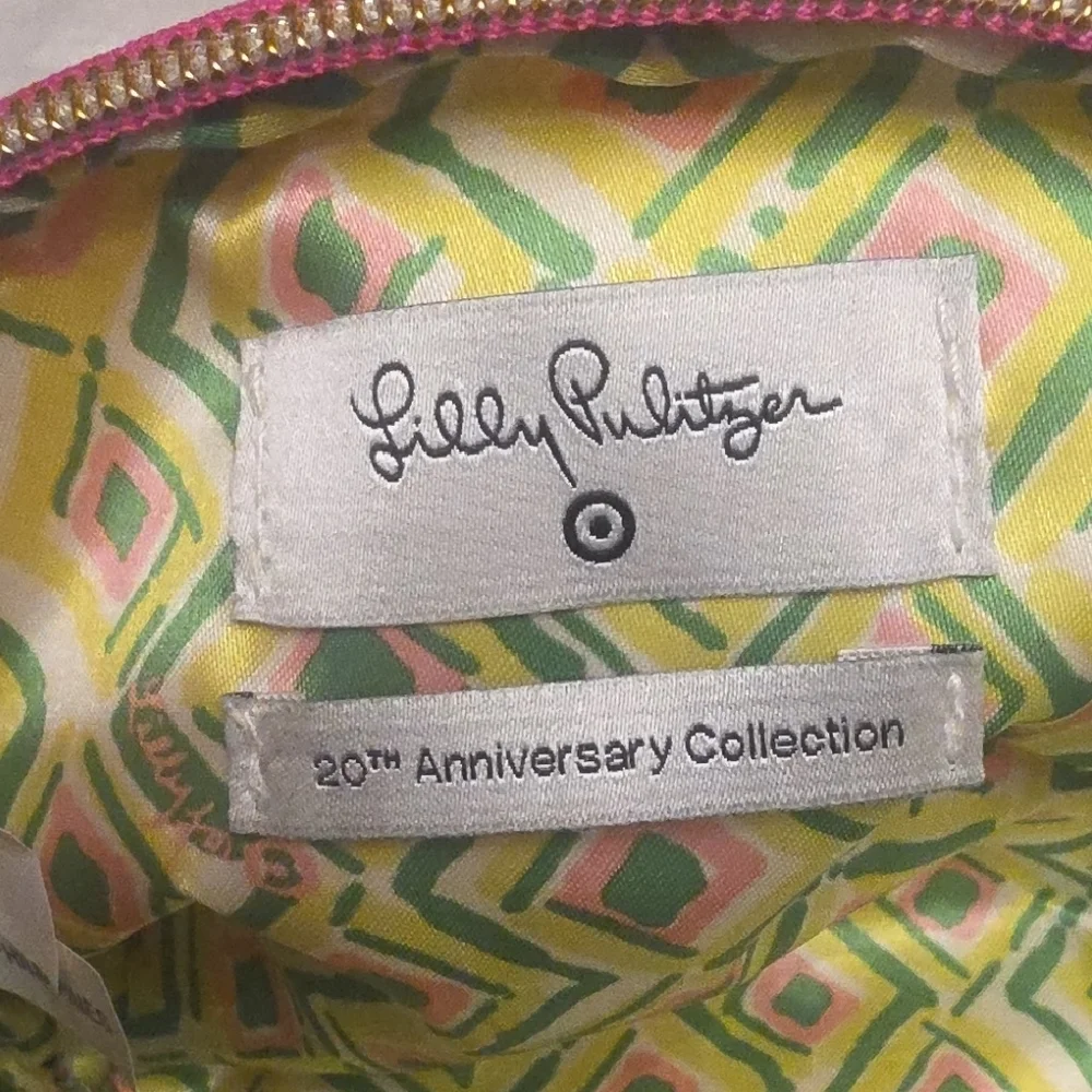 Lilly Pulitzer Floral Cosmetic Pouch - Pink, Orange, Yellow, Green, Blue 6.5×5